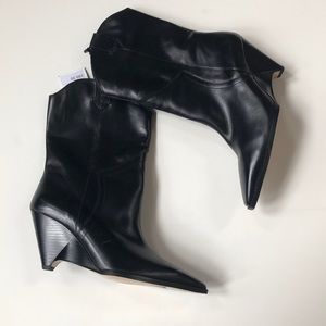 Zara Black Leather Boots